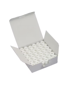 Pre-Wound Sideless Coreless Bobbins - White