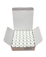 Pre-Wound Sideless Bobbins - White