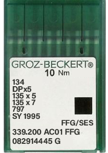 Groz Beckert 134 FFG/SES Size 70 Pack of 10 Needles