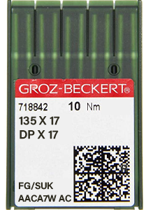 Groz Beckert 135x17 FG/SUK Size 100 Pack of 10 Needles
