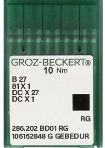 Groz Beckert B27 R GEBEDUR Size 110 Pack of 10 Needles
