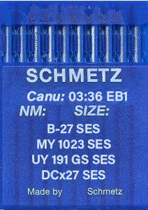 Schmetz B27 SES Size 55 Pack of 10 Needles