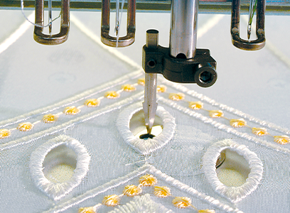 ZSK boring and drilling device for industrial embroidery machines